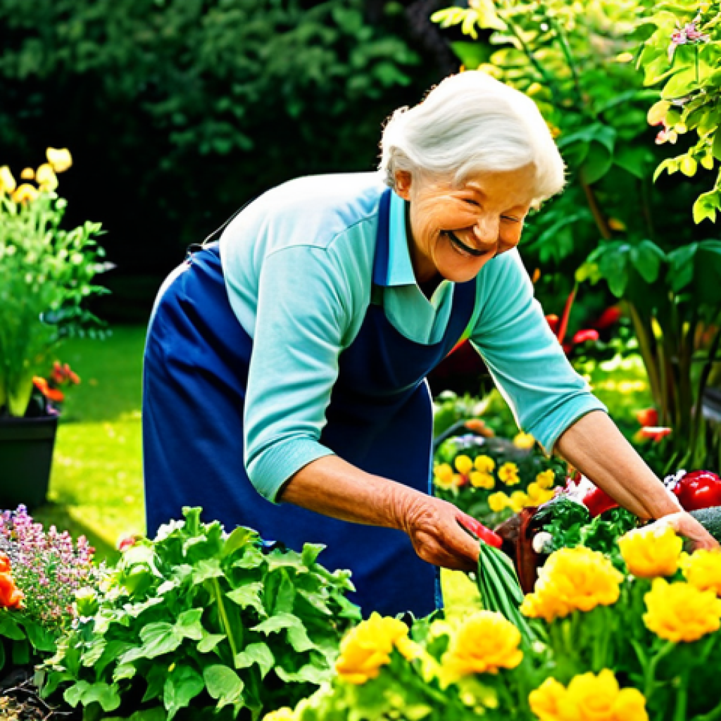 장수 연구의 대중적 관심 증가 - Vibrant Garden Scene**

"A lush Dutch garden overflowing with colorful flowers and vegetables, a sen...